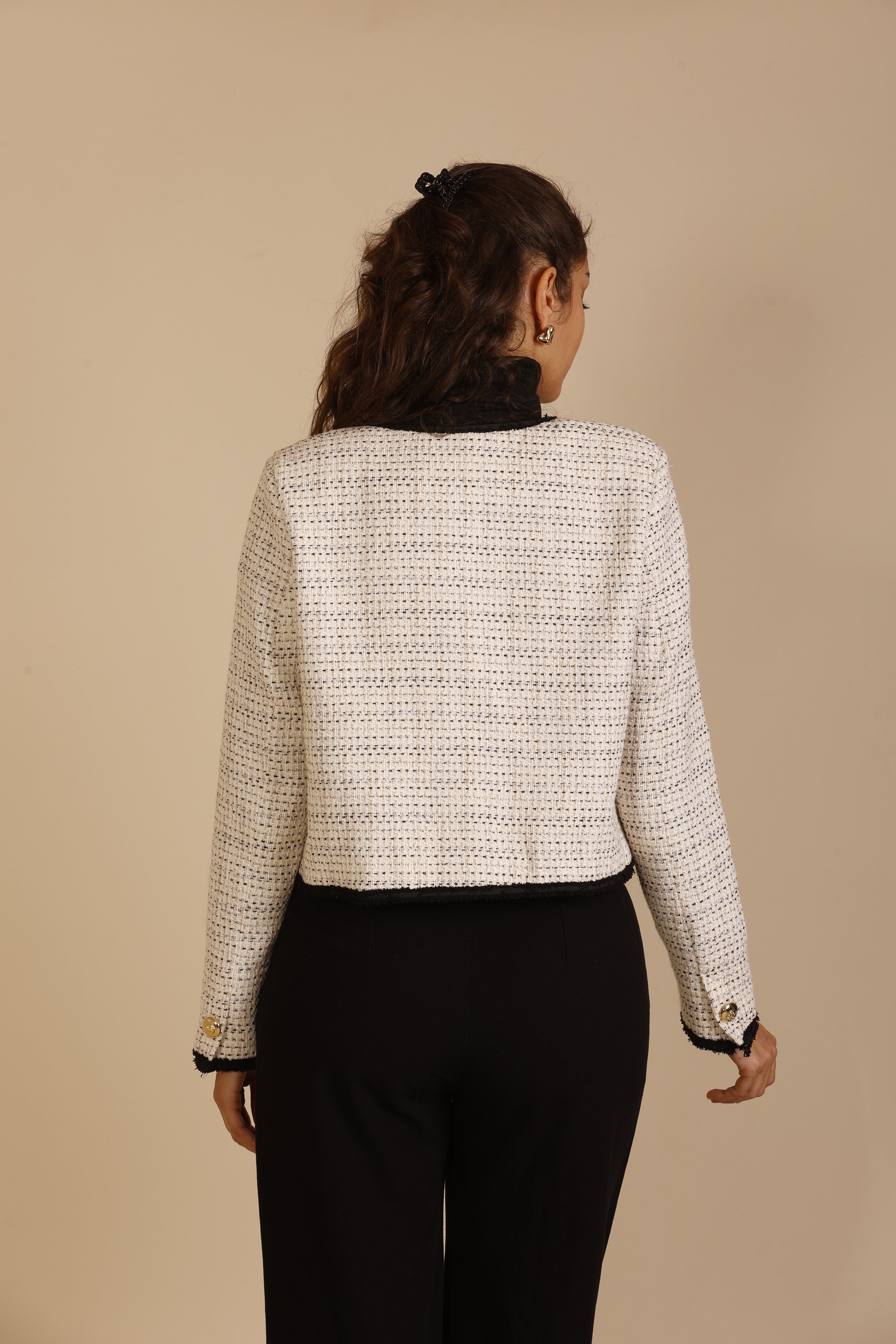 SHORT TEXTURED BLAZER