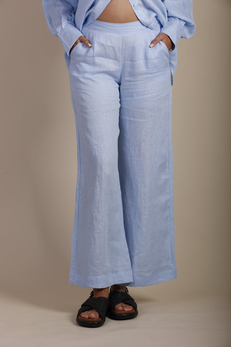 Baby blue linen pant