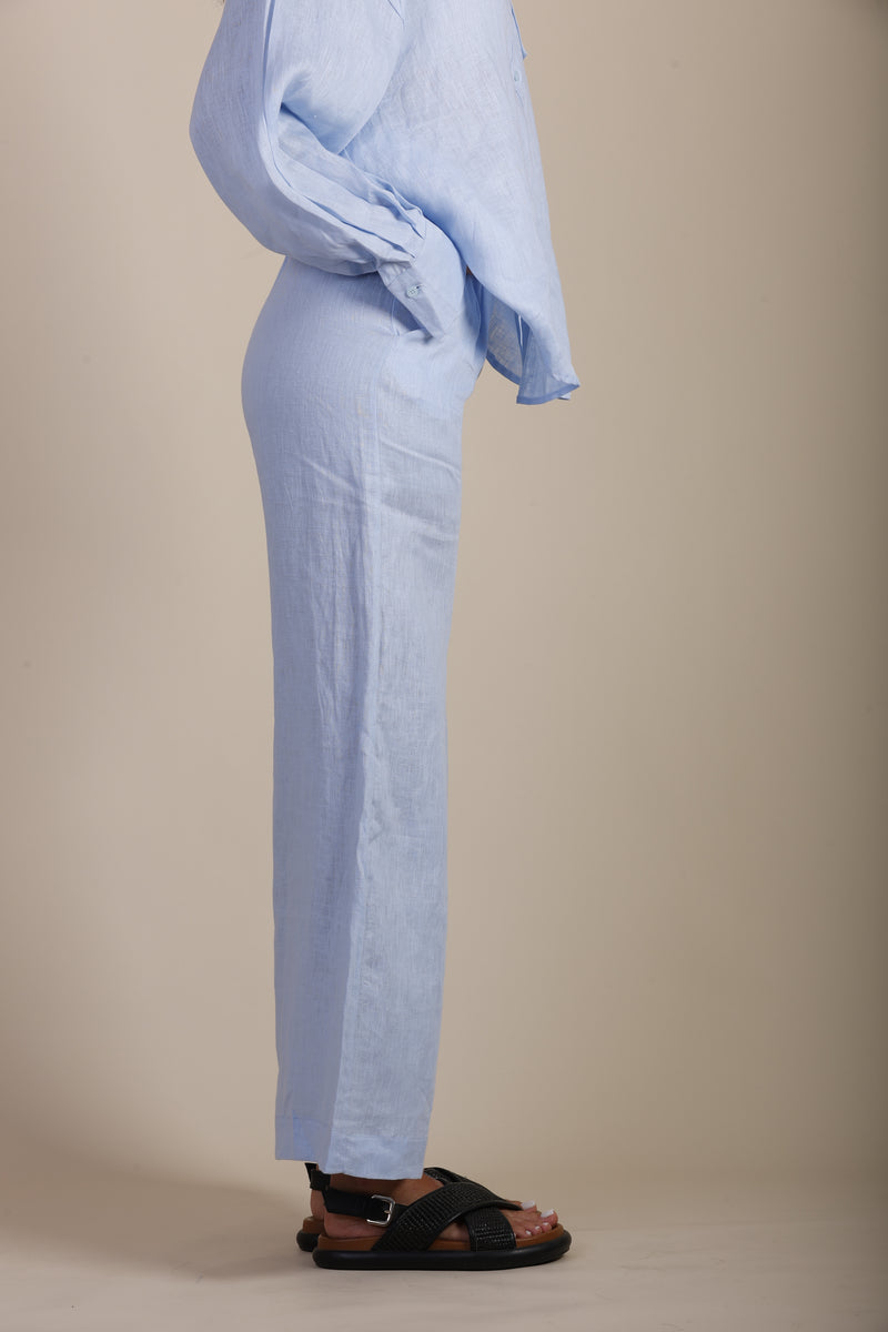 Baby blue linen pant