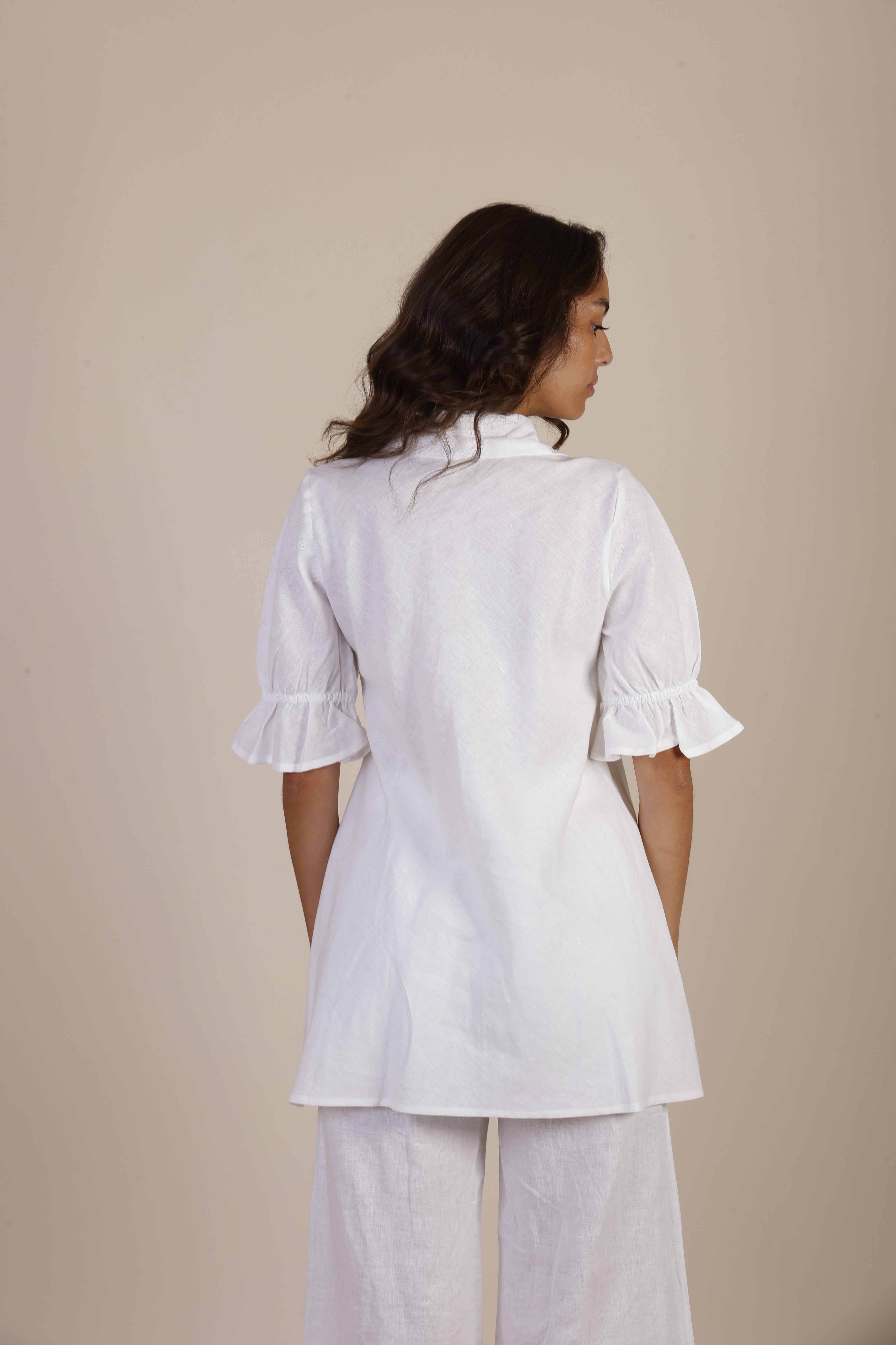 White linen shirt