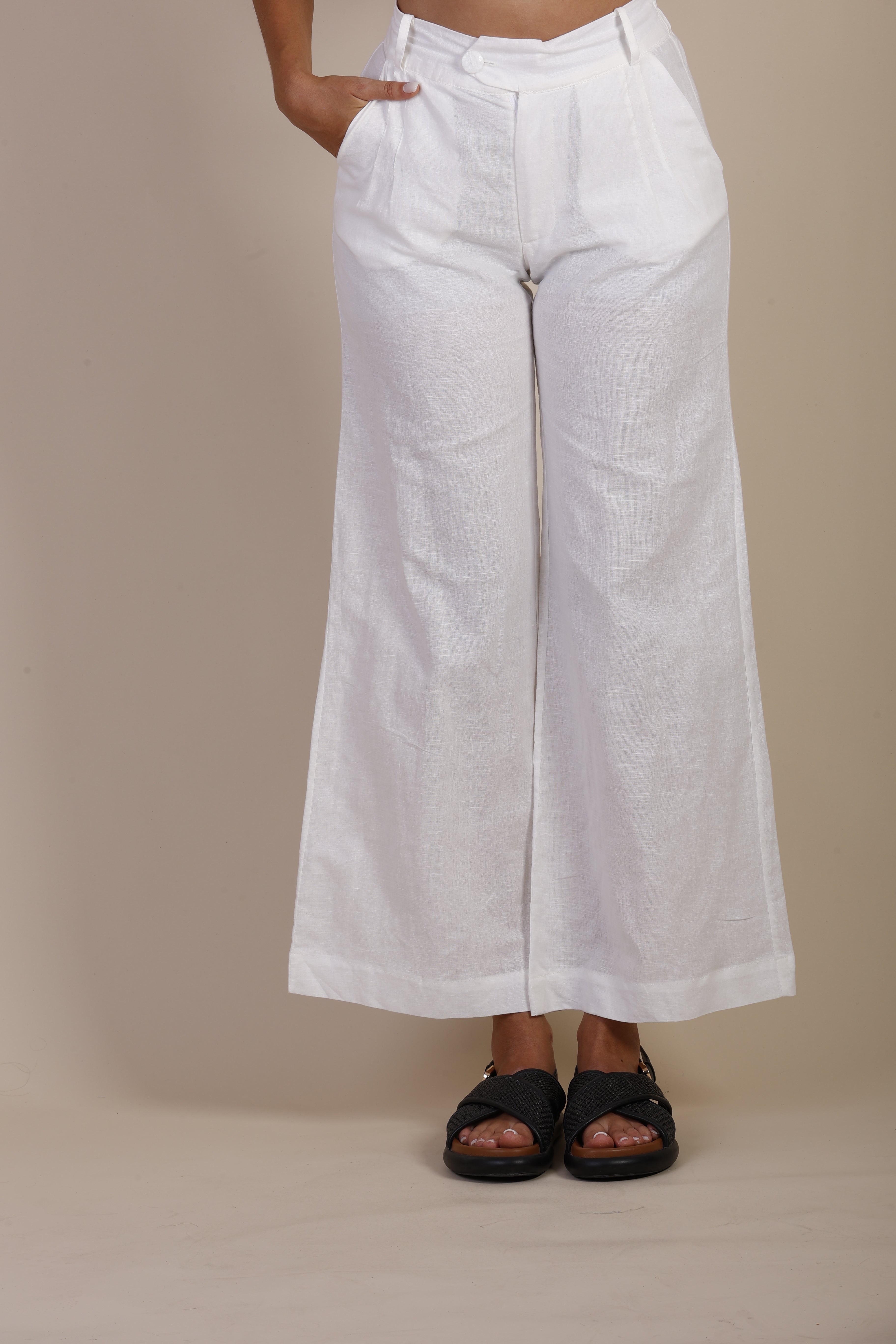 White linen pant