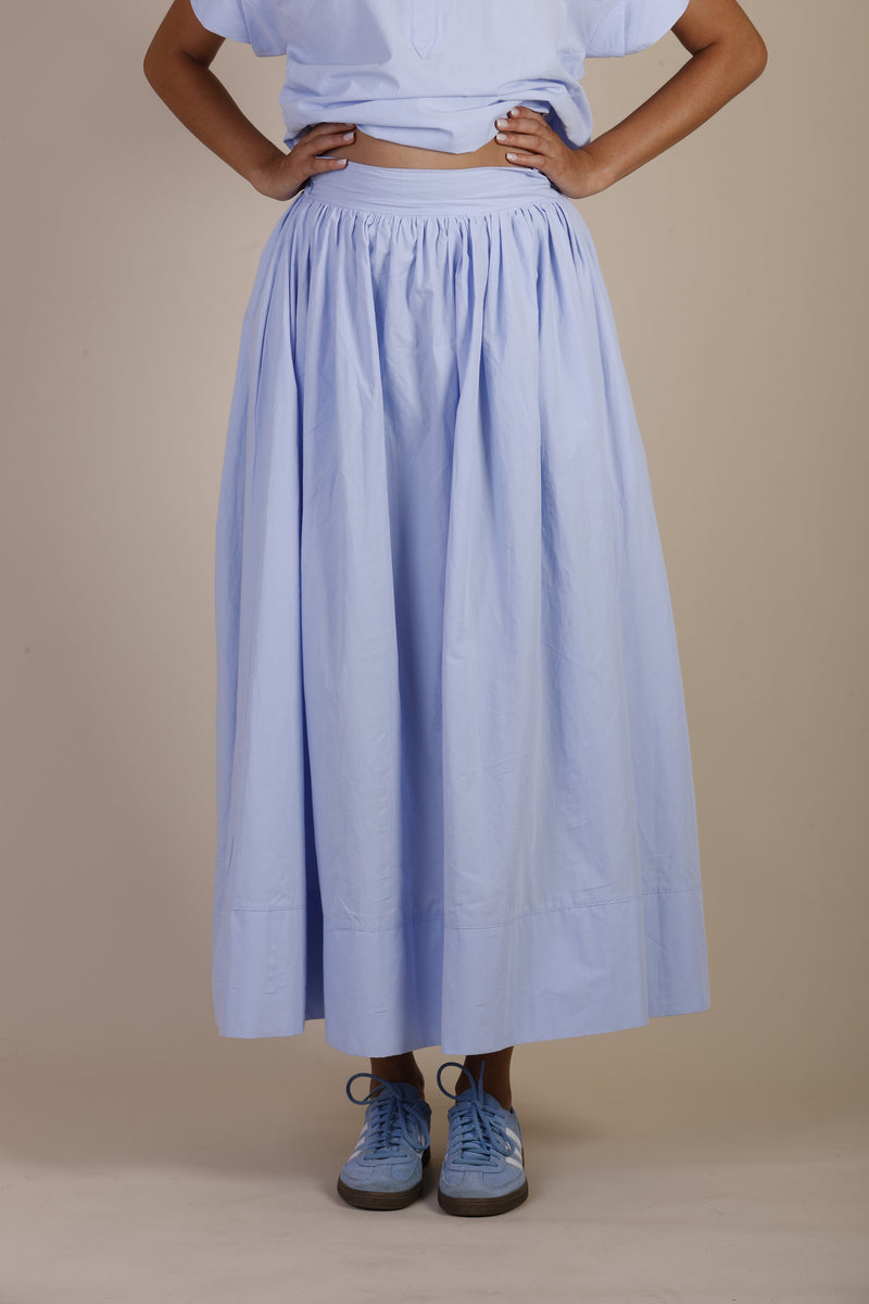 coastal elegance baby blue skirt