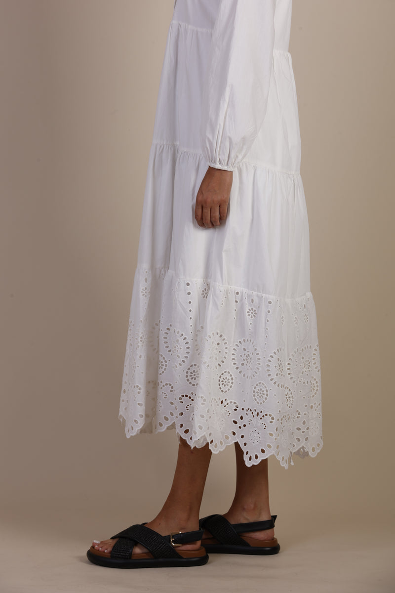 White modest dress