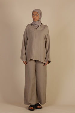 khaki wide pant