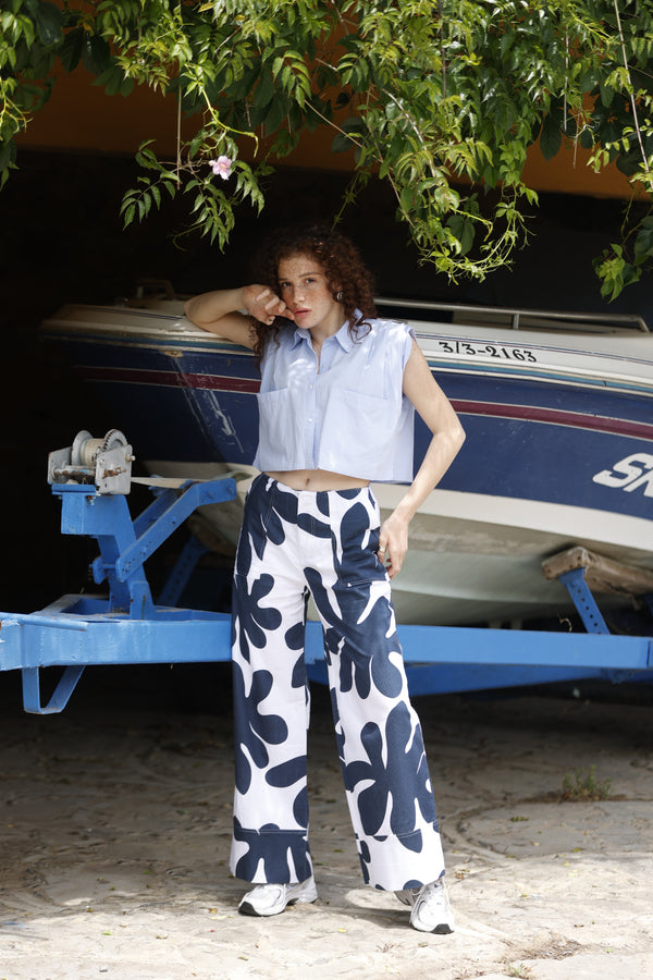 Azure Patterned Trouser